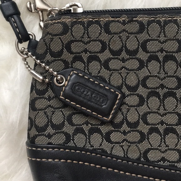 Authentic Black Coach Wristlet - Picture 2 of 5